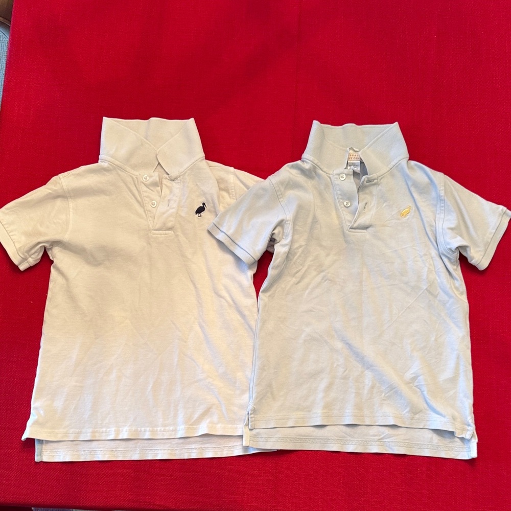 The Beaufort Bonnet Company White and Light Blue Polo Shirts